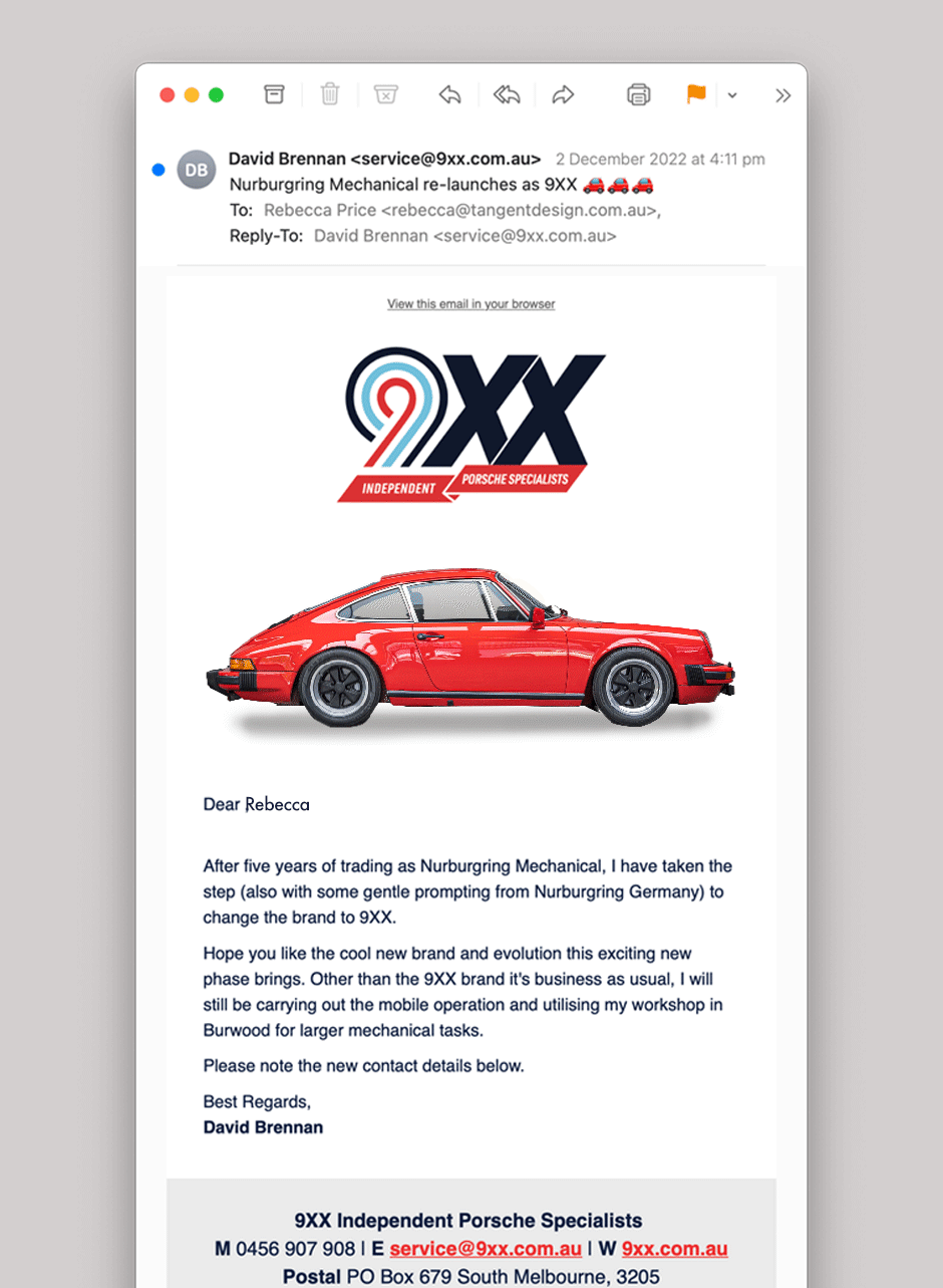 9xx Independent Porsche Specialists EDM Email Marketing